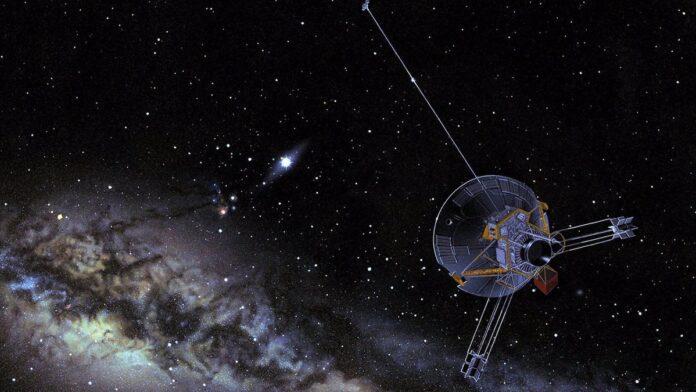 Pioneer 11, primera nave que fue a Saturno Ilustración artística de la nave Pioneer 11, - NASA